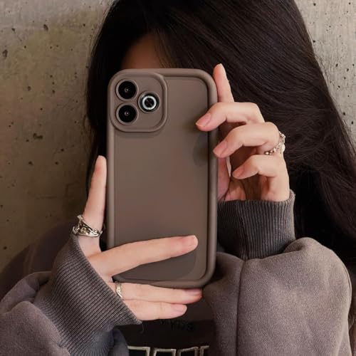 Image of Scalebee Case Cover for Mi Redmi 13 5G / Poco M6 Plus 5G, Brown | Matte Soft, Flexible Silicon, Shockproof, Camera Protection