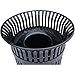 Global Industrial 36 Gallon Outdoor Heavy-Duty Slatted Steel Trash Can with Open Top, Plastic Liner and Anchor Kit Included, 28