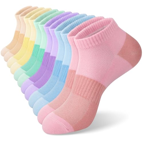 Image of 6 Pairs Ankle Socks for Women - Lightweight Low Cut No Show Casual Cotton Socks Breathable
