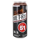 MET-Rx RTD 51 Protein Shake, Ready to Drink and Convenient for Meal Replacement, Low Carb, Frosty Chocolate, 15 oz, 12 Count