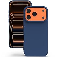 YATWIN Silicone Case for iPhone 17 Pro Max, Soft-Touch, Shockproof, DustProof, Antiskid Phone Cover for iPhone 17 Pro Max - Dark Blue