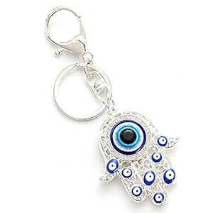 Hongtai Blauwe Evil Oog Charm Sleutelhanger Olifant Hanger Sleutelhanger Legering Tassel Auto Sleutelhanger Gift (Color : 3)