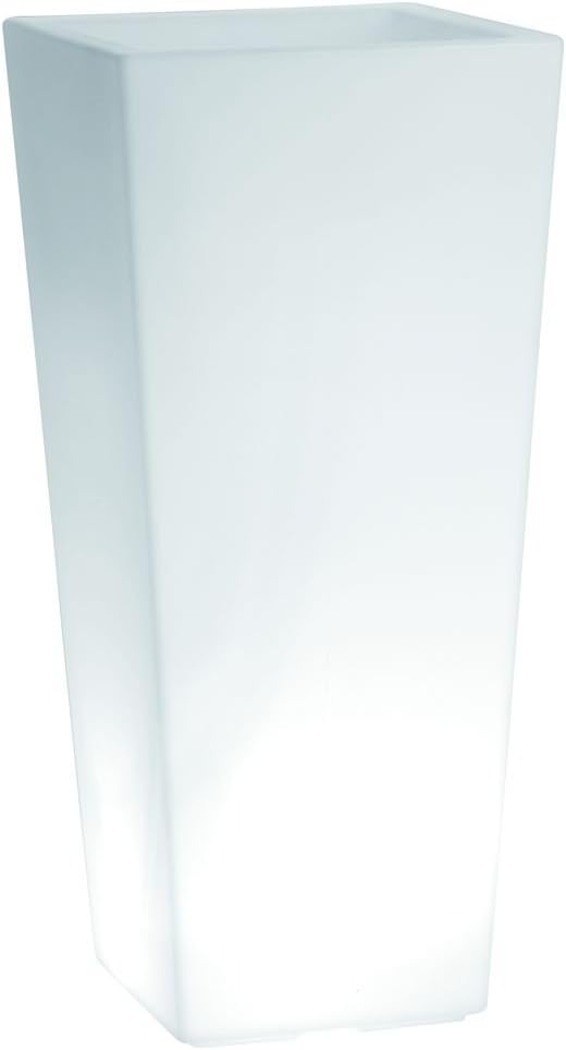 hydroflora 63005500 Nicoli LED Lighting Planter Eros Light, 30 x 30 x 60 cm, Ideal for Outdoor use, Cold White