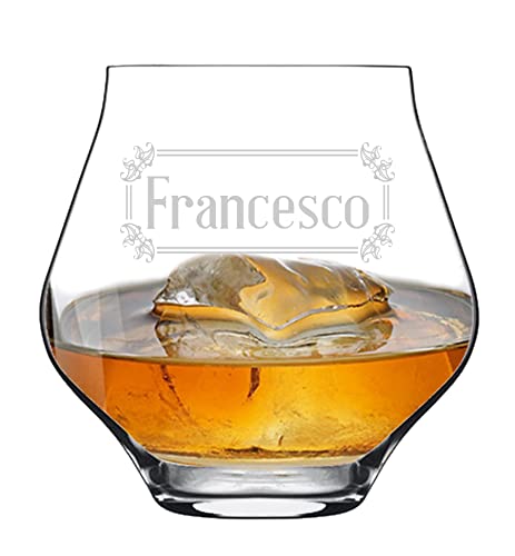 Colorfamily Bicchiere da Whisky o da Pinot PERSONALIZZABILE con nome