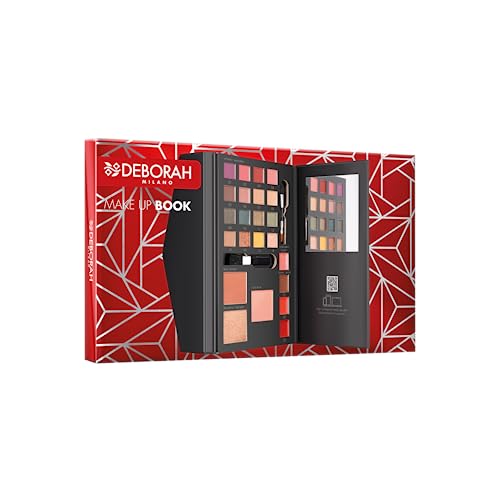 Deborah Milano - Trousse Set Regalo Donna Make Up Book Volume 2 Toni Caldi, Include Palette di Ombretti, Gloss, Rossetti e Polveri Viso dai diversi Finish e Colori, in Carta FSC
