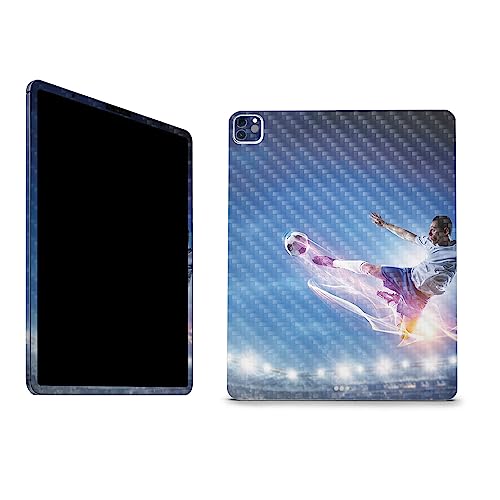 Image of MightySkins Carbon Fiber Skin Compatible with Apple iPad Pro 12.9 inch M2 6th Gen (2022) Full Wrap Kit - Super Kick | Protective, Durable Textured Carbon Fiber Finish | Easy to Apply | Made in The USA