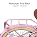 Glerc 26 Inch Beach Cruiser Bike, 6-Speed Hybrid City Bicycle for Girls Youth and Over 6 Years Old, Missy Bike with Wicker Basket & Lightweight, Pink