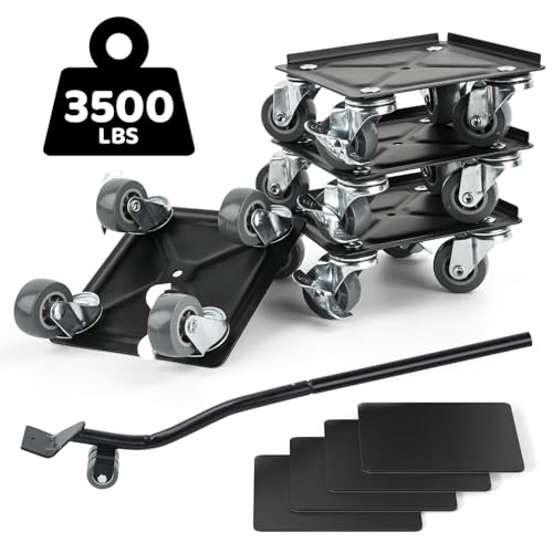 Catálogo de Ruedas para refrigerador comprados en linea. 49 Besswin Mueve Muebles Pesados, Elevador de Muebles para 4 Ruedas y Palanca, 360° Ruedas para Muebles Pesados Capacidad de hasta 1600KG, Base para Mover Muebles Pesados para Sofá,...