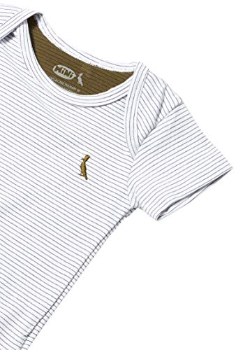 Body Bb Listradinho Inv20, Reserva Mini, Roupas para Bebês, Branco, M