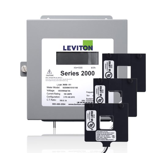 Leviton Series 2000 208V 3P4W 200A Demand Indoor Kit with 3 Split Core CTs, 2K208-2D