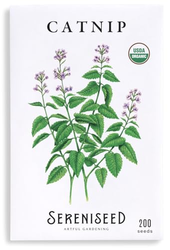 Sereniseed Certified Organic Catnip Seeds – Non GMO, Heirloom –