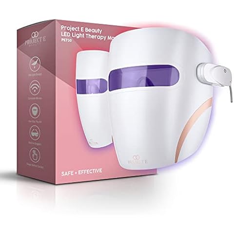 LED Light Therapy Mask by Project E Beauty | Infrared, Red & Blue Light Therapy | Collagen Boost | Anti-Wrinkle | Wireless Face Mask | Advanced Skincare | All Skin Types Cover