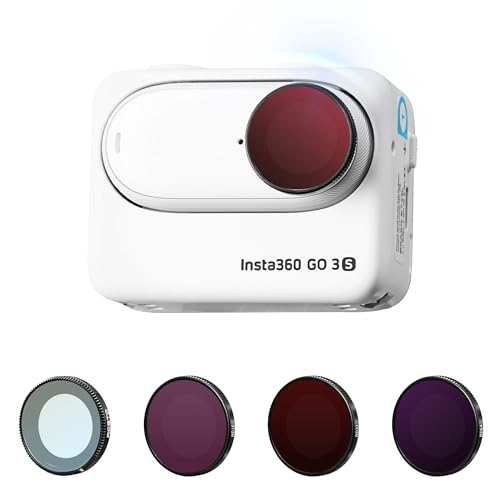 RCstyle Juego de 4 filtros ND para Insta360 GO 3S, filtros de lente de cámara cardán para Insta360 GO 3S (CPL, ND16, ND32, ND64)