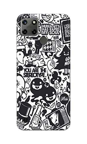 Image of Printed Hard Back Cover Case for Realme C21Y | Realme C25Y Back Cover (Mixed Cartoon) -1302