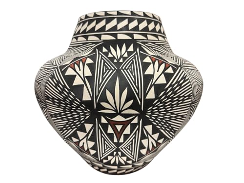 Handmade Native American Acoma Pottery Indian Home Decor Vase Southwest Hand Painted Mona Chino (MC1)