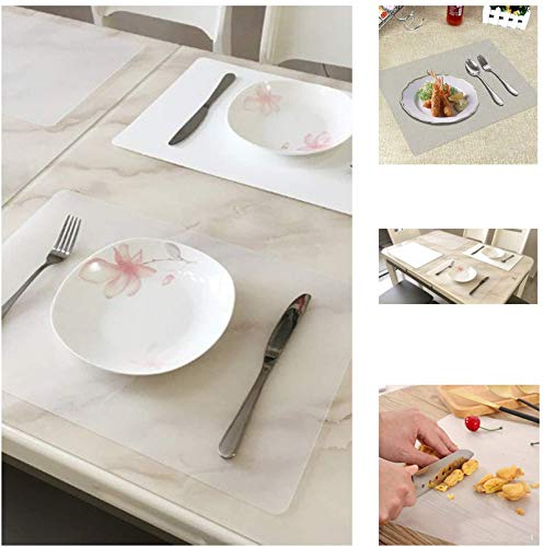 Set de table transparent et napperons lavables pour les repas quotidiens en cuisine - 4