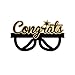 SWYOUN 12PCS Class Of 2025 Graduation Grad Party Eyeglasses Photo Props Supplies(Black,Gold)