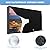 Geniff Outdoor TV Cover Waterproof with front flap for 65 inch TV, 600D Oxford Fabric Dustproof Weatherproof Outside TV Protectors with Remote Control Pocket Bottom Cover (Black)