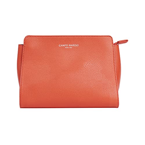 CAMPO MARZIO - Trousse Bessie en cuero sintético con cierre de cremallera y detalles de metal plateado cromado Cover
