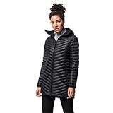 sehr atmungsaktiv Jack Wolfskin Damen ATMOSPHERE COAT W winddichter Daunenmantel, Black, XL