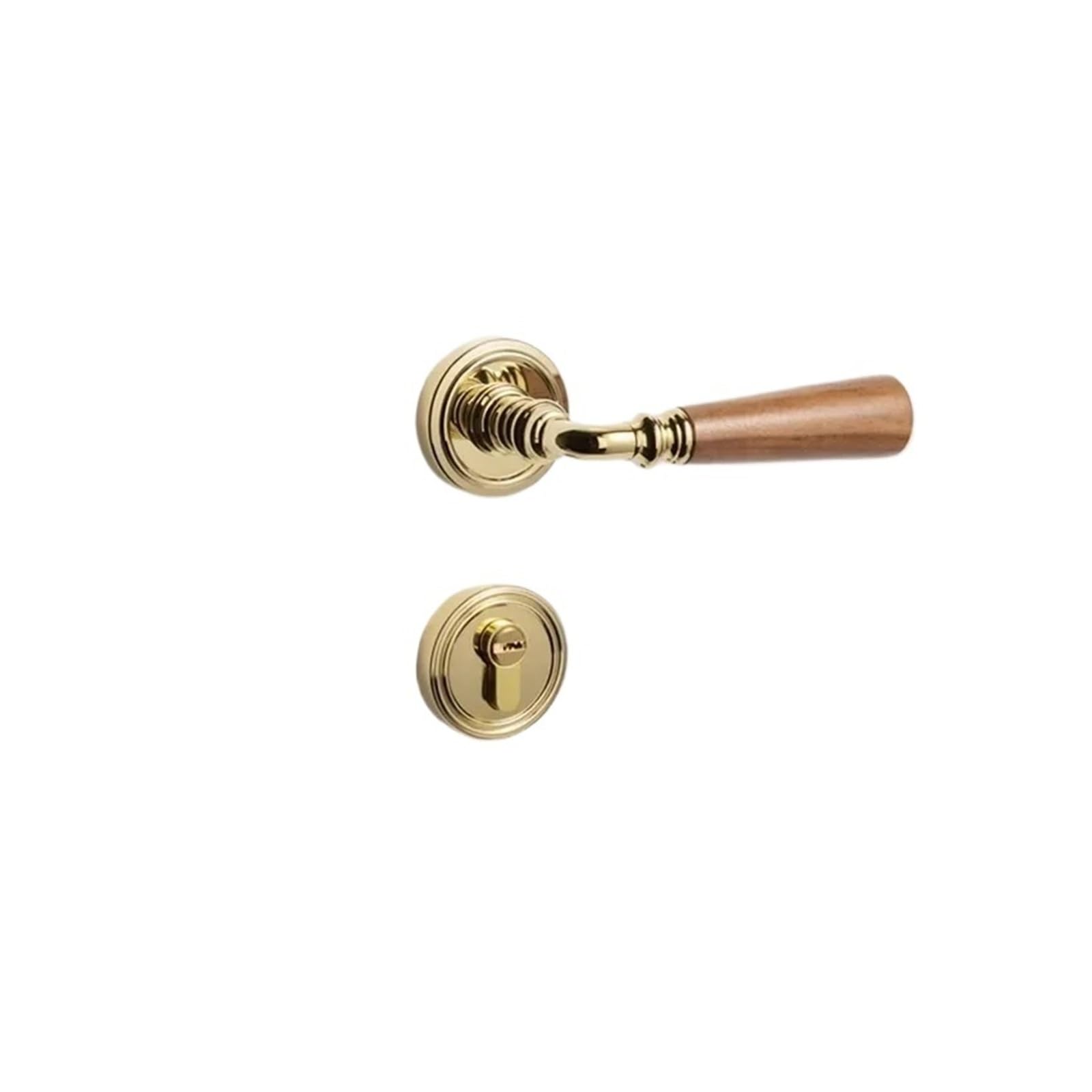BSAXITHZB Silent Bedroom Door Lock Handle Metal Split Accessories(Gold)