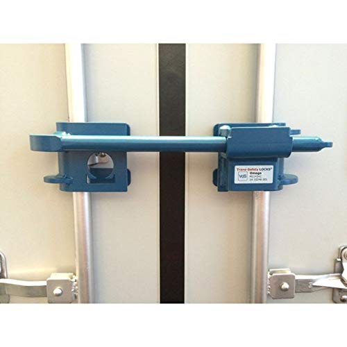 VDS zertifiziertes Containerschloss Omega aus gehärtetem Stahl, TAPA/TSR zulässig, montagefrei, Diebstahlschutz, inklusive Bügelschloss Cover