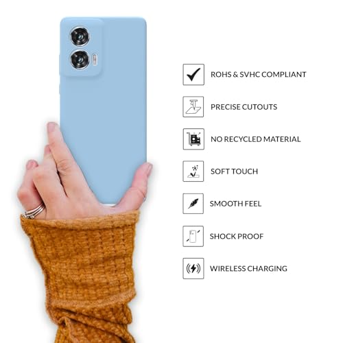 Image of SPRIG Compatible with Moto G96 Premium SilkTone Back Cover Drop Tested Shock Proof Mobile Case for Men, Women, Boys and Girls with Camera Protection (Blue)