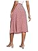 OYOANGLE Women's Boho Floral Print High Waisted A Line Split Thigh Summer Midi Skirt Pink Small