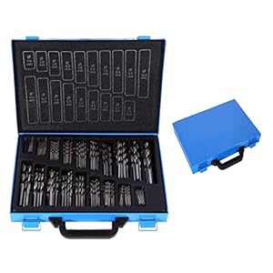 170pcs hss forets à métal, ensemble de forets pour scie à foret en acier à haute vitesse de 1 à 10 mm, foret à pointe en spirale à queue droite pour aluminium fer bois plastique