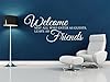 Welcome As Guests Leave As Friends Wall Art Quote Decal Modern Transfer Colour Wine Red Size Medium 64cm Wide x 28cm high #4
