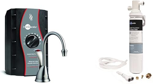 Miniatura 5 de InSinkErator Wave - Sistema dispensador instantáneo de agua fría y caliente, grifo y tanque, níquel satinado, cartuchos de filtro de agua de