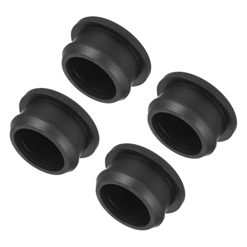 Image of MECCANIXITY Silicone Snap in Locking Hole Plugs,Rubber Panel Seal Cover Flush Type Panel Round for Kitchen Rubber Bulkheads Waterproof Sealing Plugs 25mm /0.98 Inch Diameter Black,Pack of 4
