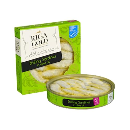 Riga Gold Delicatesse Brisling Sardines in Extra Virgin Olive Oil 120 grams