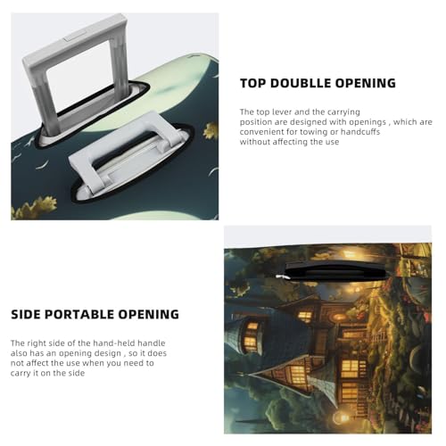 Luggage Cover for Travel Elastic Suitcase Cover Quiet Garden Luggage Covers Fashion Suitcase Protector Thickened Baggage Cover Dustproof Suitcase Sleeve Fits 18-32 Inch Luggage4