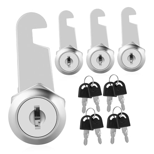 Frcolor 4セット 抽?? 鍵付きキャビネットロック 多用途スムーズ操作 ツールボックス用 収納ロック オフィス引き出し ファイリングキャビ