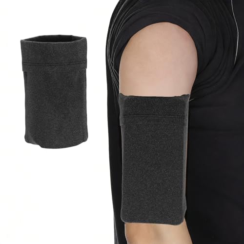 YELARXI Cell Phone Armband Sleeve, Universal Sports Arm Band Charcoal Grey