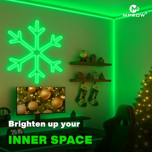 Image of MPROW 5 Meter LED Rope Light | 120 LEDs /Meter Waterproof Strip Light | Cove Light for False Ceiling, Diwali, Balcony & Indoor Decoration (Green)