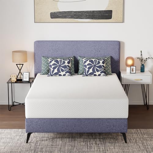 Image of FDW | 12 Inch Queen Mattress | Medium Firm | Gel Memory Foam Mattress | White | Bed in a Box, CertiPUR-US Certified | Pressure Relief, Cooling Ventilated Foam | Washable Removable Cover