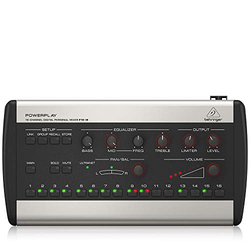 BEHRINGER P16-M 16-Channel Digital Personal Mixer Black & Grey, (P16M)