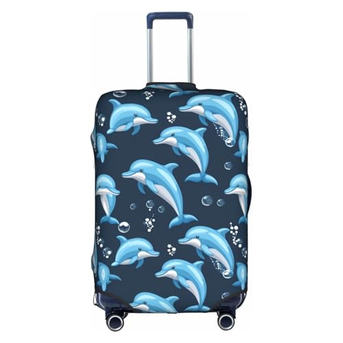 Dolphin Balls Print Luggage Cover For Suitcases, Travel Case Protector, Simple & Convenient Installation