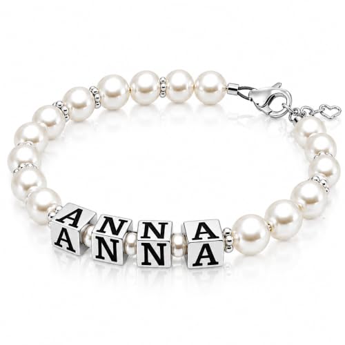 Image of Baby Crystals White Pearl Bracelet for Girl | Birthday Gift | Girl Jewelry