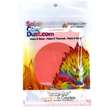 Thermal Dust® 86ºF -Vermilion to Colorless - Heat Sensitive - Color Change® Pigment