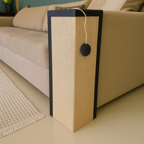 Gato Ninja Store Arranhador Protetor de Sofá Arranhador para Gatos Várias Medidas (Borda Marrom, 60