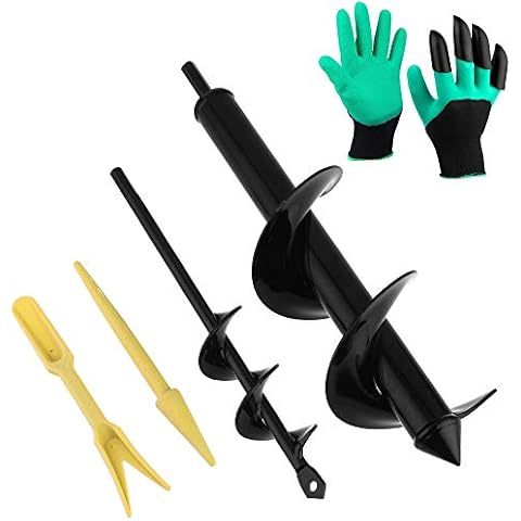 2PCS 30 x 8 & 22 x 4 cm Gartenbohrer Erdbohrer Cover