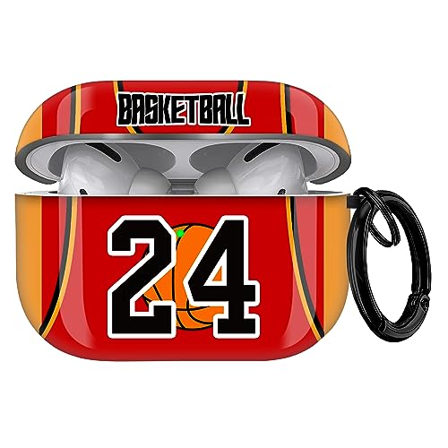 Image of Case for Airpods Pro 2, Special Designed Hot Cartoon Pattern Airpods Pro 2 Case Cover Compatible Airpods Pro 2nd Generation 2022 for Men Women,Red Jersy 24