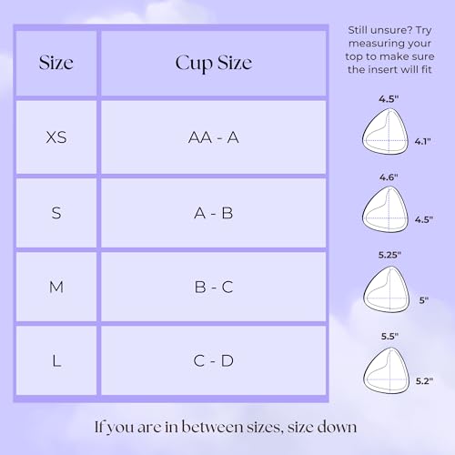 love & nuuna Double Sided Sticky Push Up Bra Inserts - Reusable Adhesive Bra with Padding - Sticky Bra for Dresses Bikinis