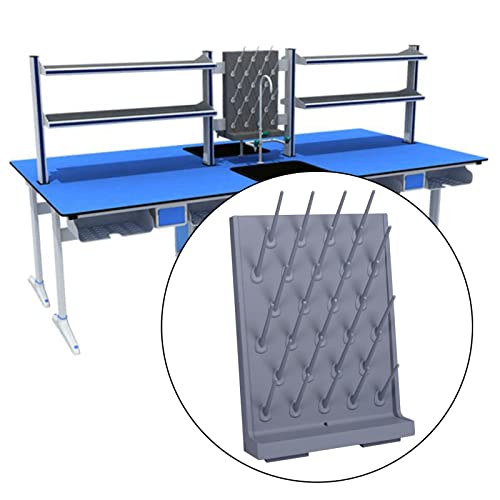 Wooden Test Tube Rack, 18 & 25mm, 13 Holes, 6 Drying Pins Karter Sci (Single)