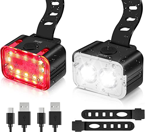 Kit 2 Luci LED Per Bicicletta - Anteriore E Posteriore, Impermeabili E Multimodalità - Foto 6