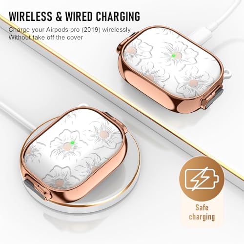 Image of for Airpods Pro Case, Protective TPU Soft Cases Cover Rugged for Airpod Pro Case 1st Gen, Shockproof for Airpods Pro 2019 Case Men Women with Keychain,Morning Glory