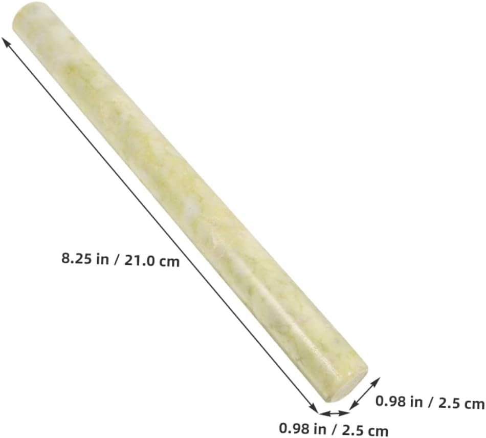 Jade Rolling Pin for Dough 21cm Multi-functional Kitchen Dough Roller Pin Baking Tool for Pastry Pizza Bread Home Cooking